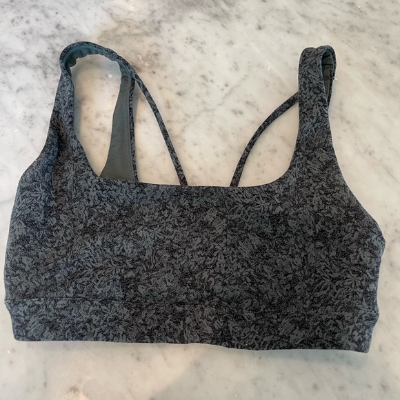 Athleta Exhale Sports Bra. Moonflower Green/Black. Size XS. - Picture 1 of 3